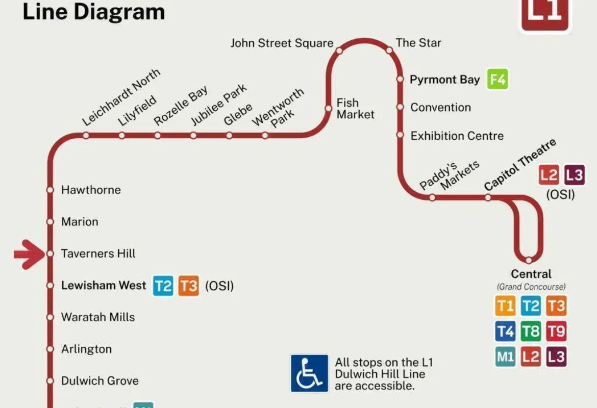 Sydney Light Rail Map Sydney Light Rail Map